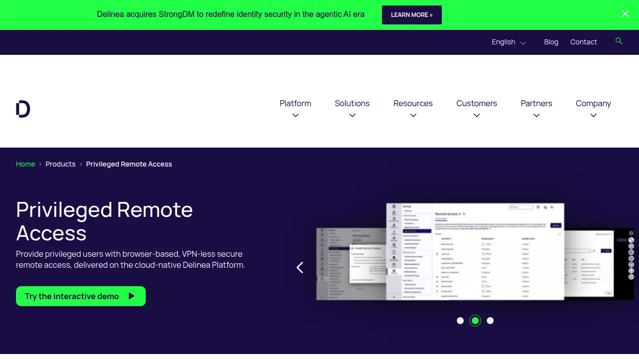 Delinea Privileged Remote Access screenshot