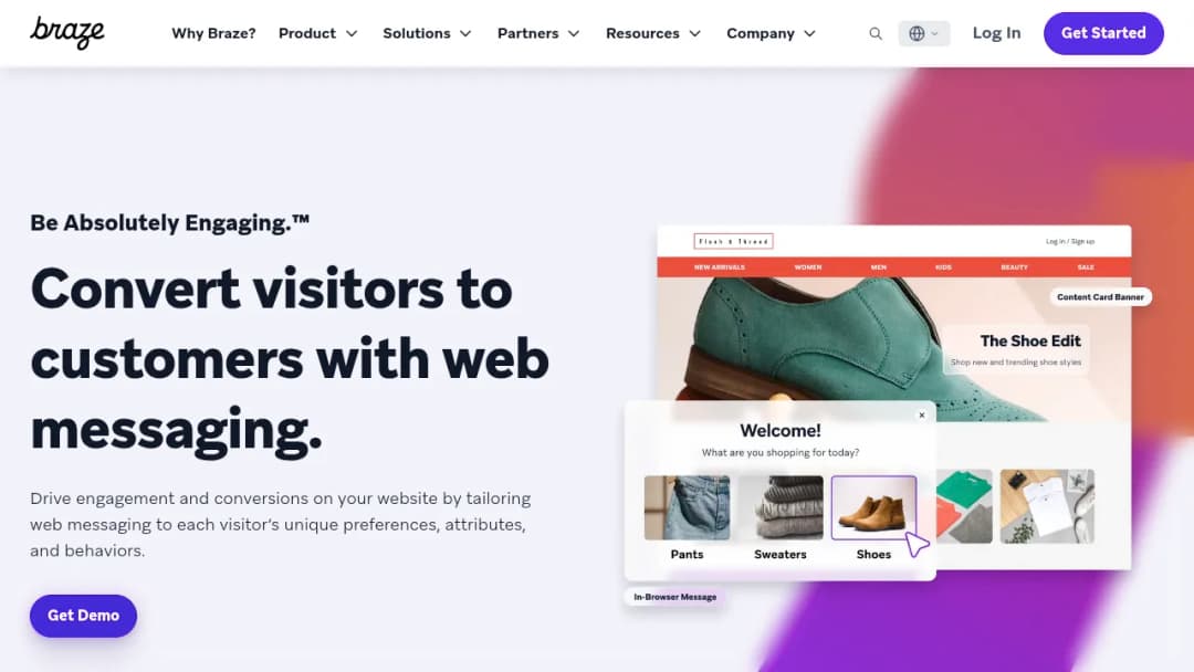 Braze Web Messaging screenshot