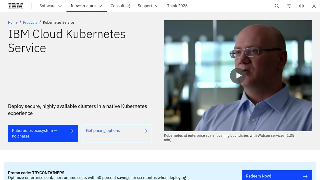 IBM Kubernetes Service screenshot