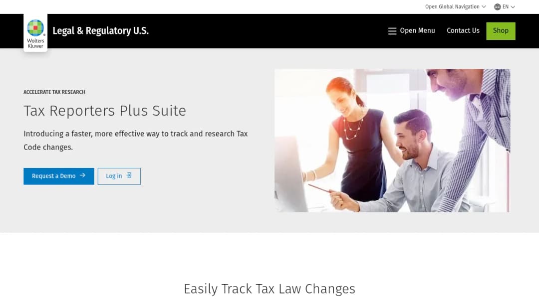 Wolters Kluwer Tax Reporters Plus Suite screenshot