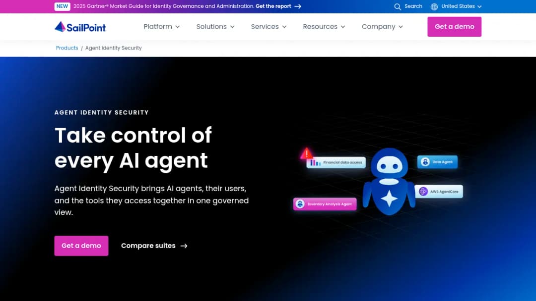 SailPoint Agent Identity Security screenshot