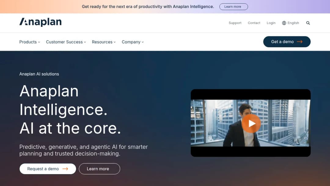 Anaplan Intelligence screenshot