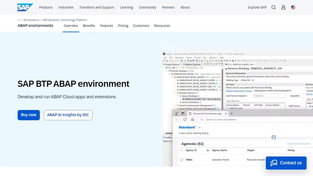 SAP ABAP Platform screenshot