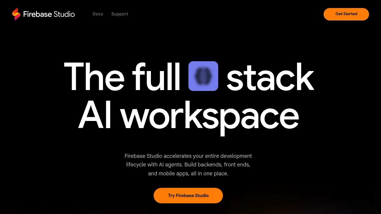 Firebase Studio screenshot