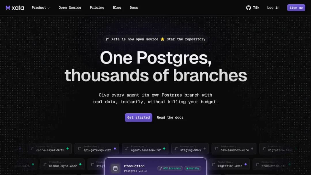 Xata.io screenshot