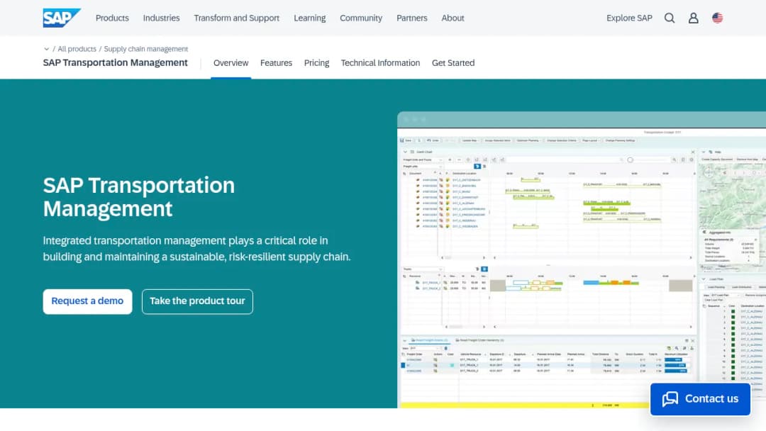 SAP Transportation Management screenshot