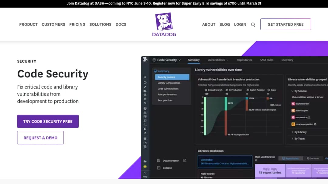 Datadog Code Security screenshot