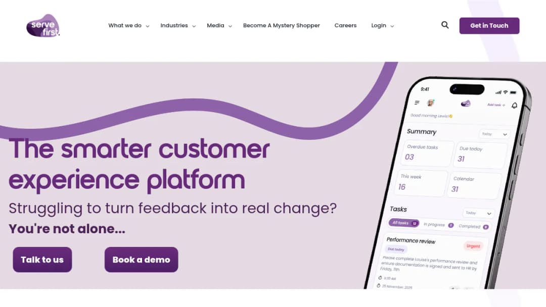 Serve First CX screenshot