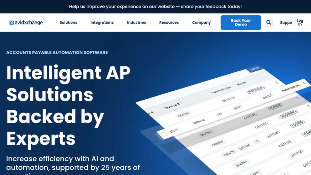 AvidXchange screenshot
