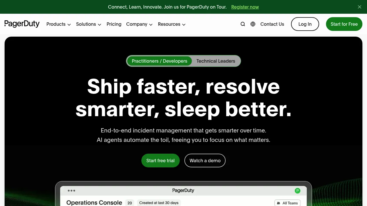 PagerDuty screenshot