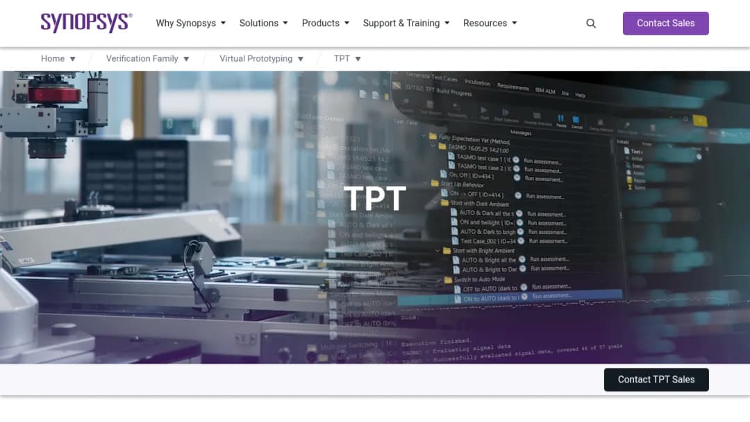 Synopsys TPT screenshot