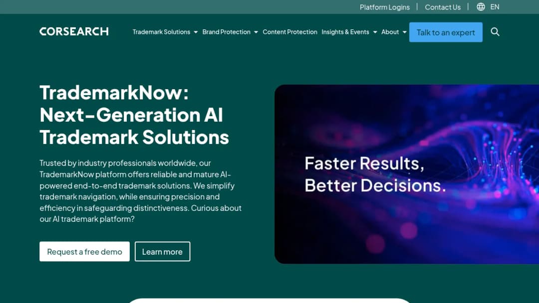 TrademarkNow screenshot