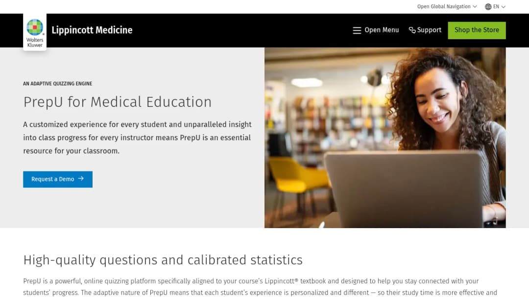 Wolters Kluwer PrepU for Medical Education screenshot