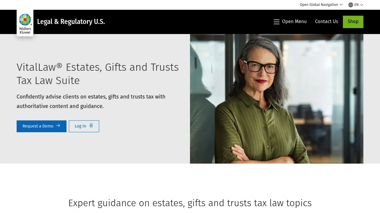 Wolters Kluwer VitalLaw® Estates, Gifts and Trusts Tax Law Suite screenshot