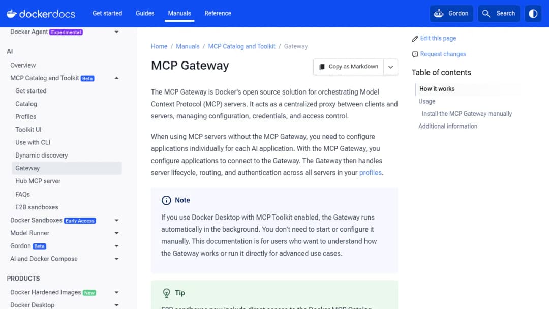 Docker MCP Gateway screenshot