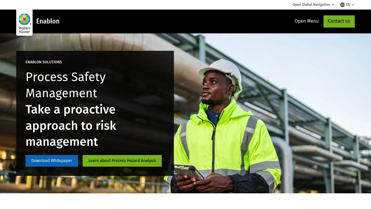 Wolters Kluwer Process Safety Software screenshot