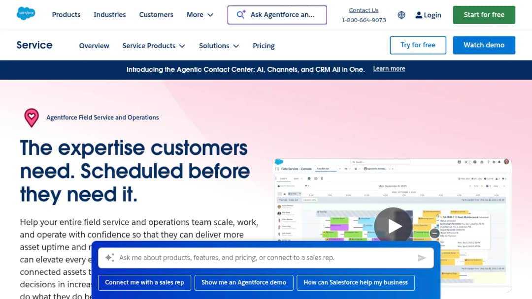 Salesforce Agentforce Field Service screenshot