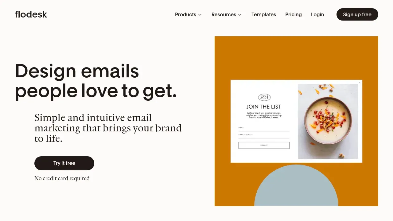 Flodesk screenshot