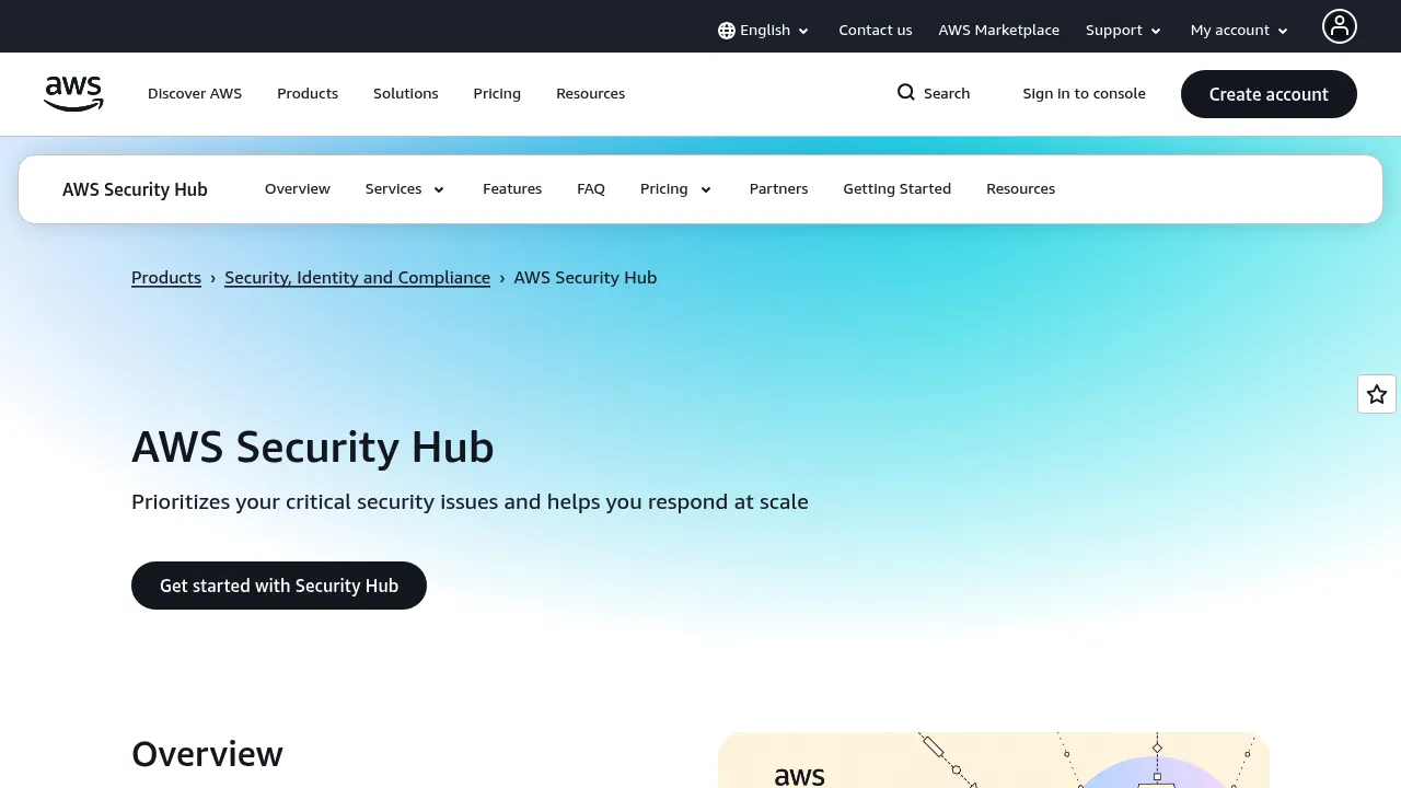 AWS Security Hub screenshot