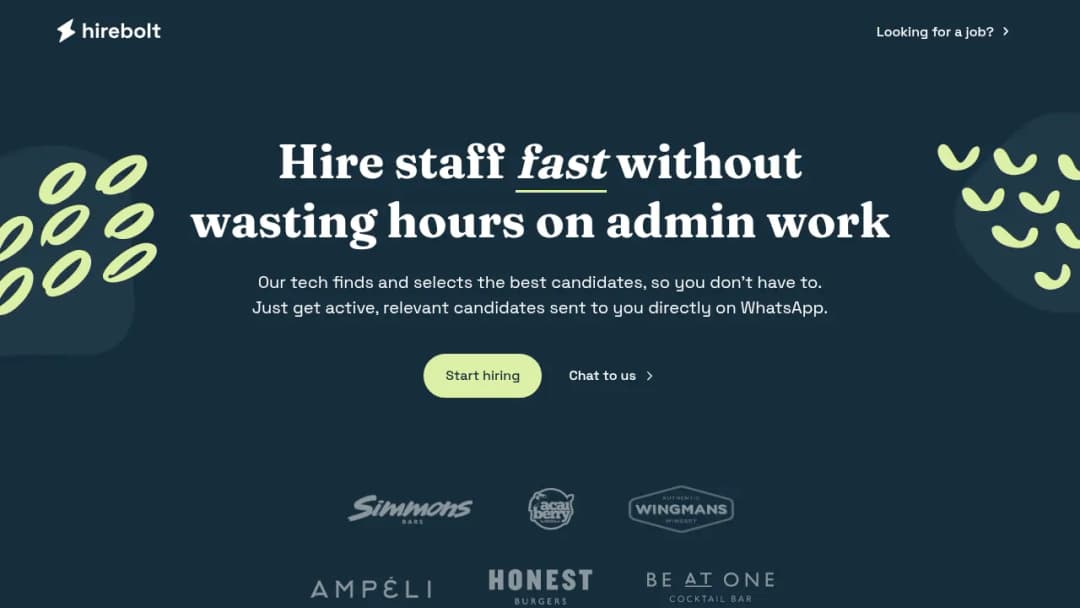 Hirebolt screenshot