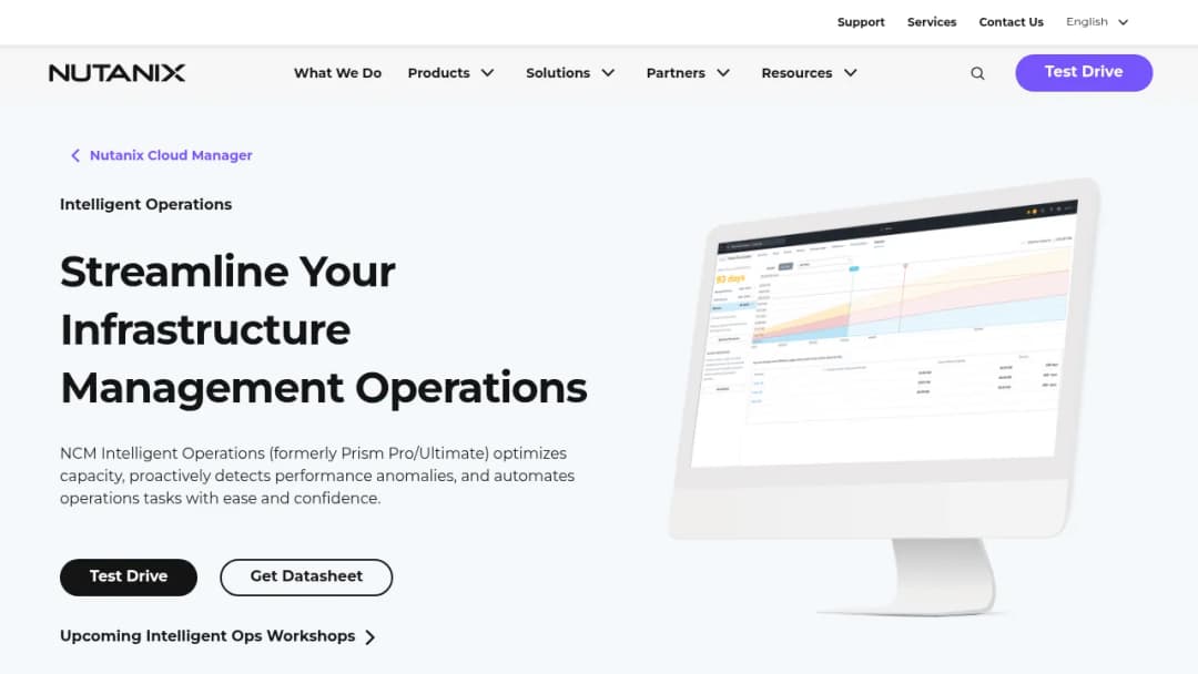 Nutanix Intelligent Operations screenshot