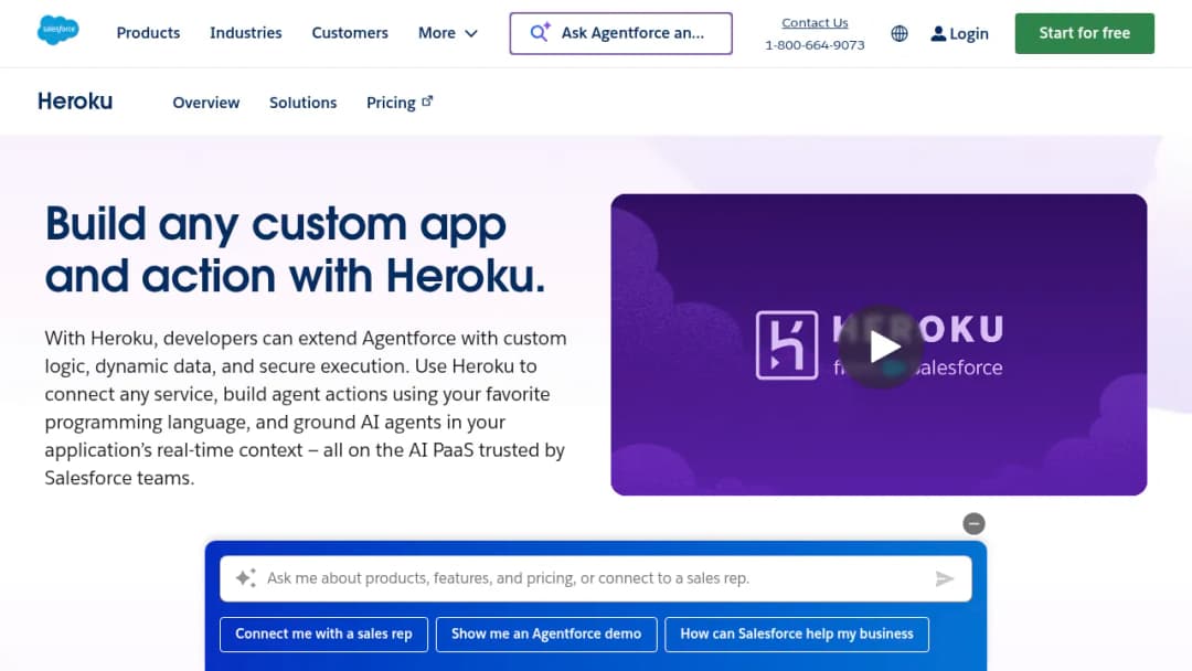 Salesforce Heroku screenshot
