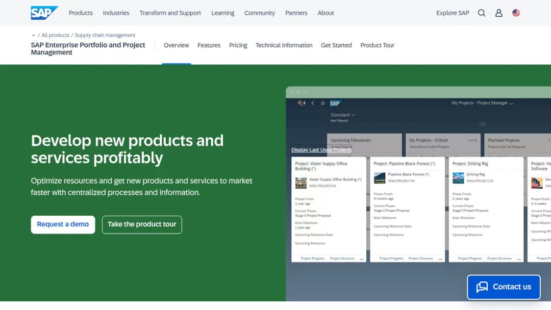SAP Enterprise Portfolio and Project Management screenshot
