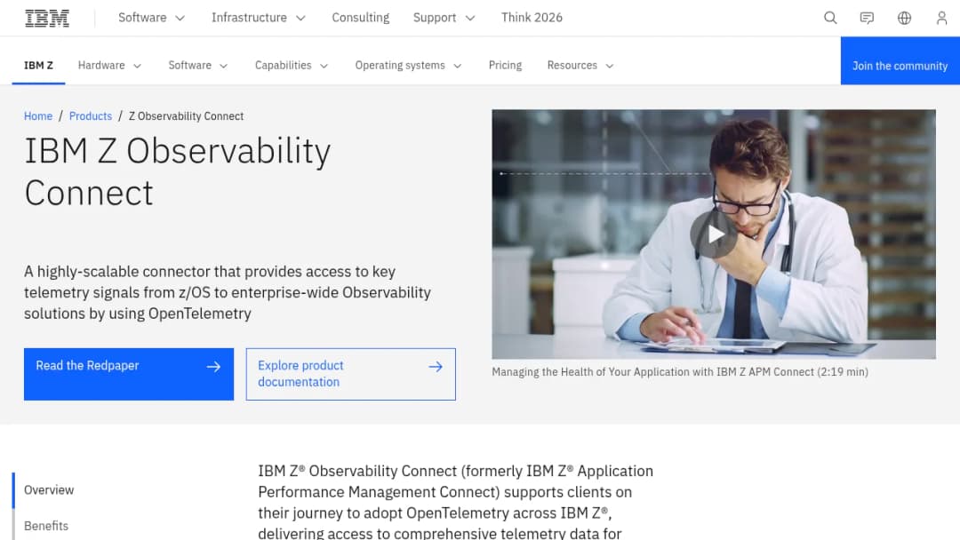 IBM Z Observability Connect screenshot