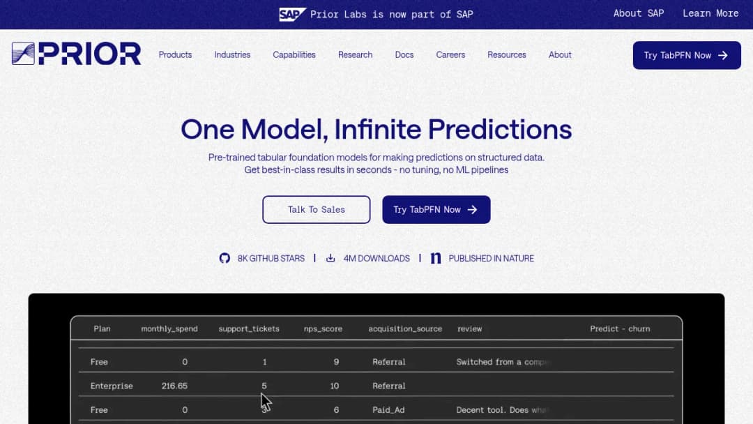Prior Labs screenshot