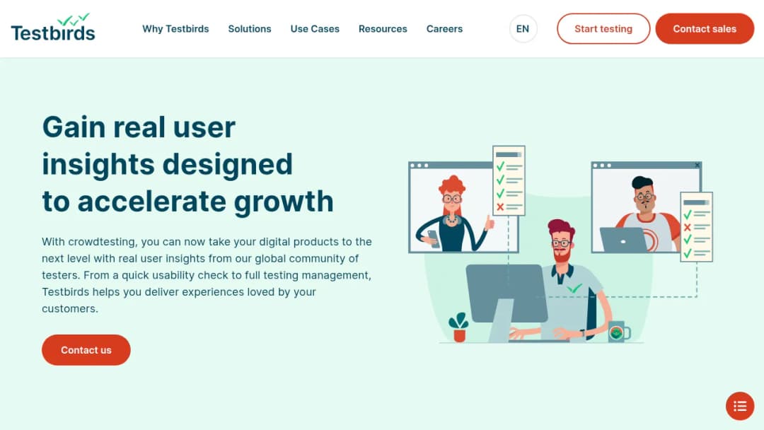 Testbirds screenshot