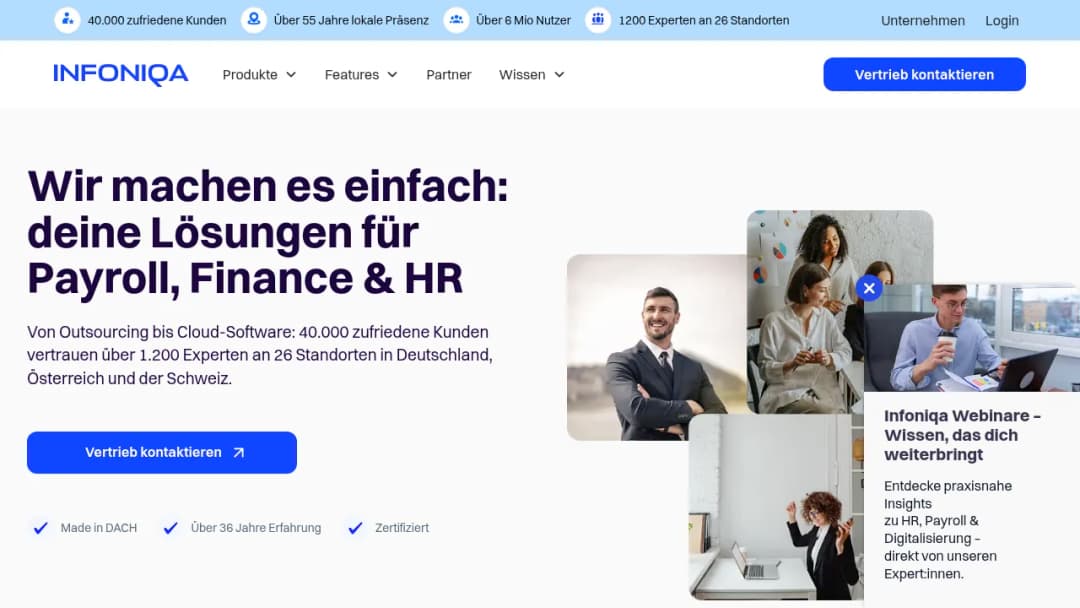 Infoniqa Holding screenshot