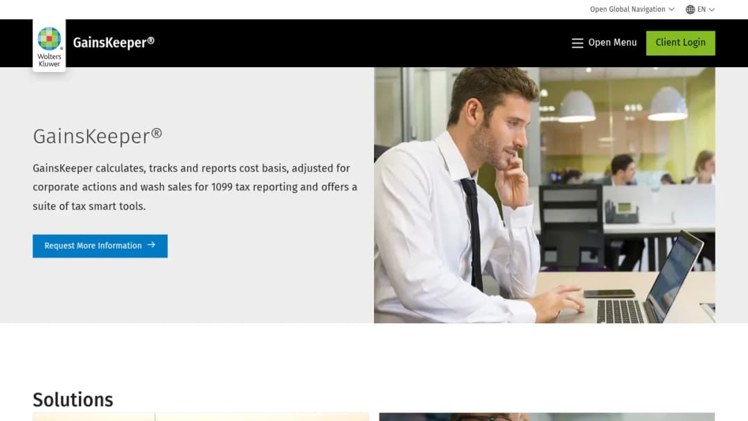 Wolters Kluwer GainsKeeper® screenshot