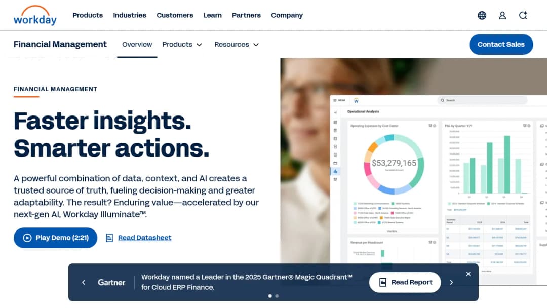 Workday Financial Management screenshot