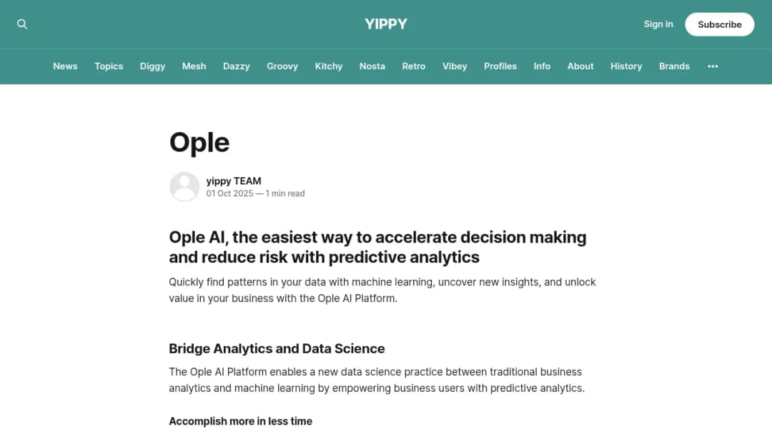 Ople screenshot