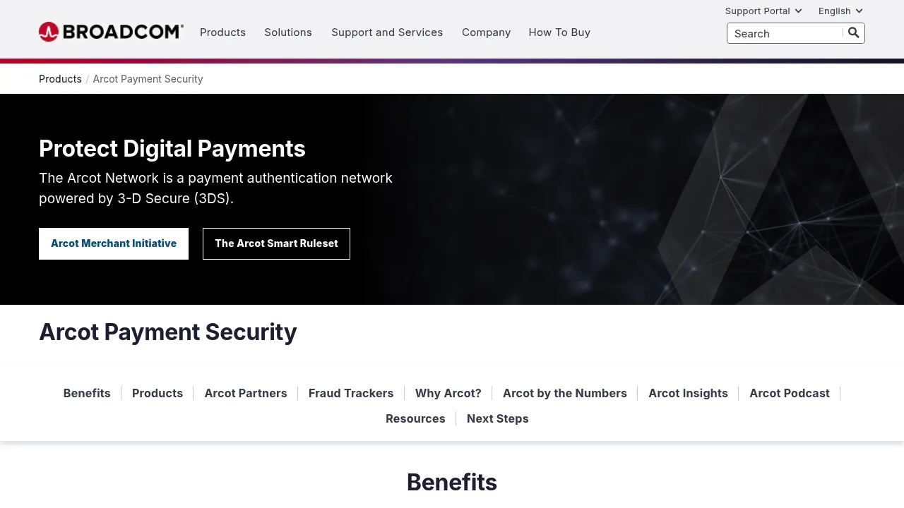 Broadcom Arcot Payment Security screenshot