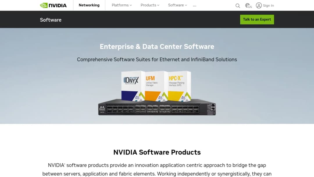 NVIDIA Networking Software screenshot