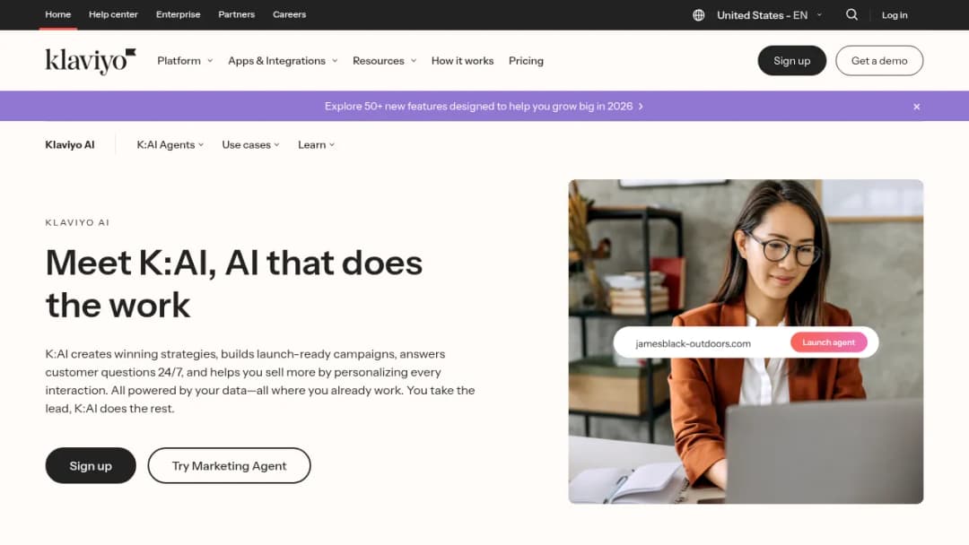 Klaviyo AI screenshot