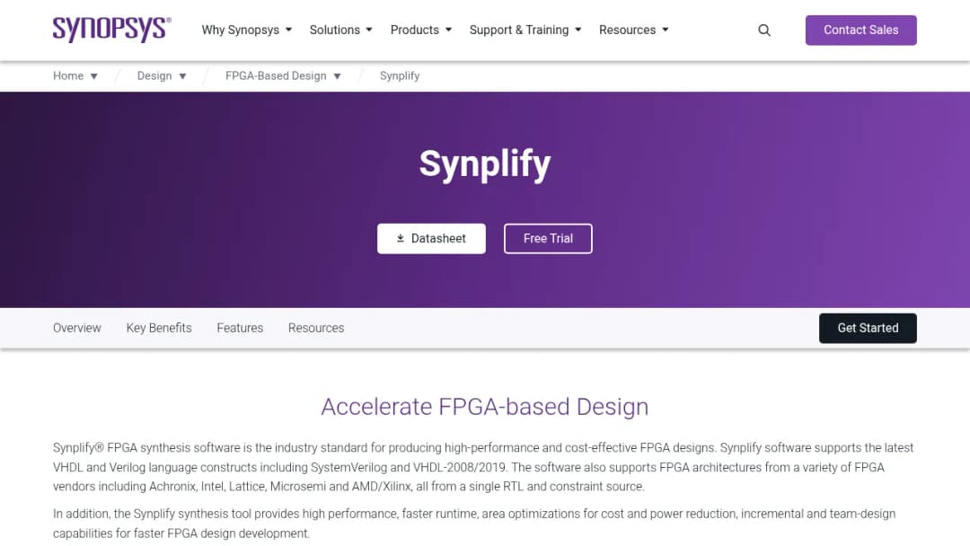 Synopsys SynplifyComplete FPGA Flow screenshot