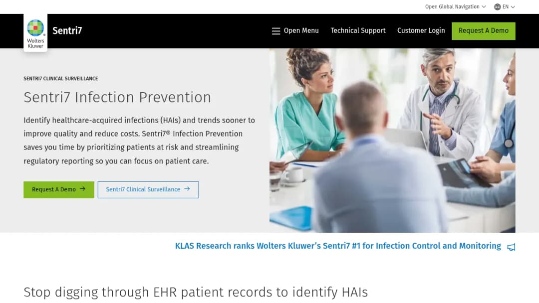 Wolters Kluwer Sentri7® Infection Prevention screenshot