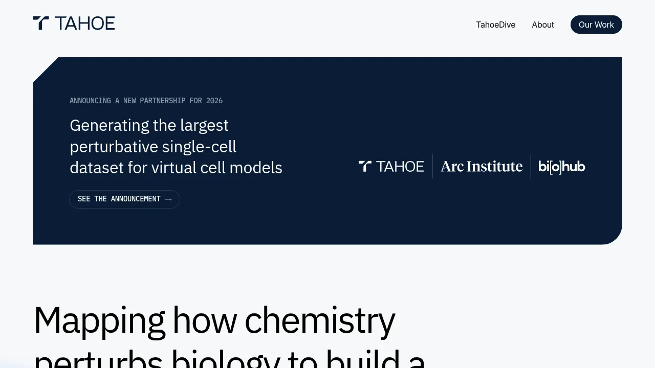 Tahoe Therapeutics screenshot