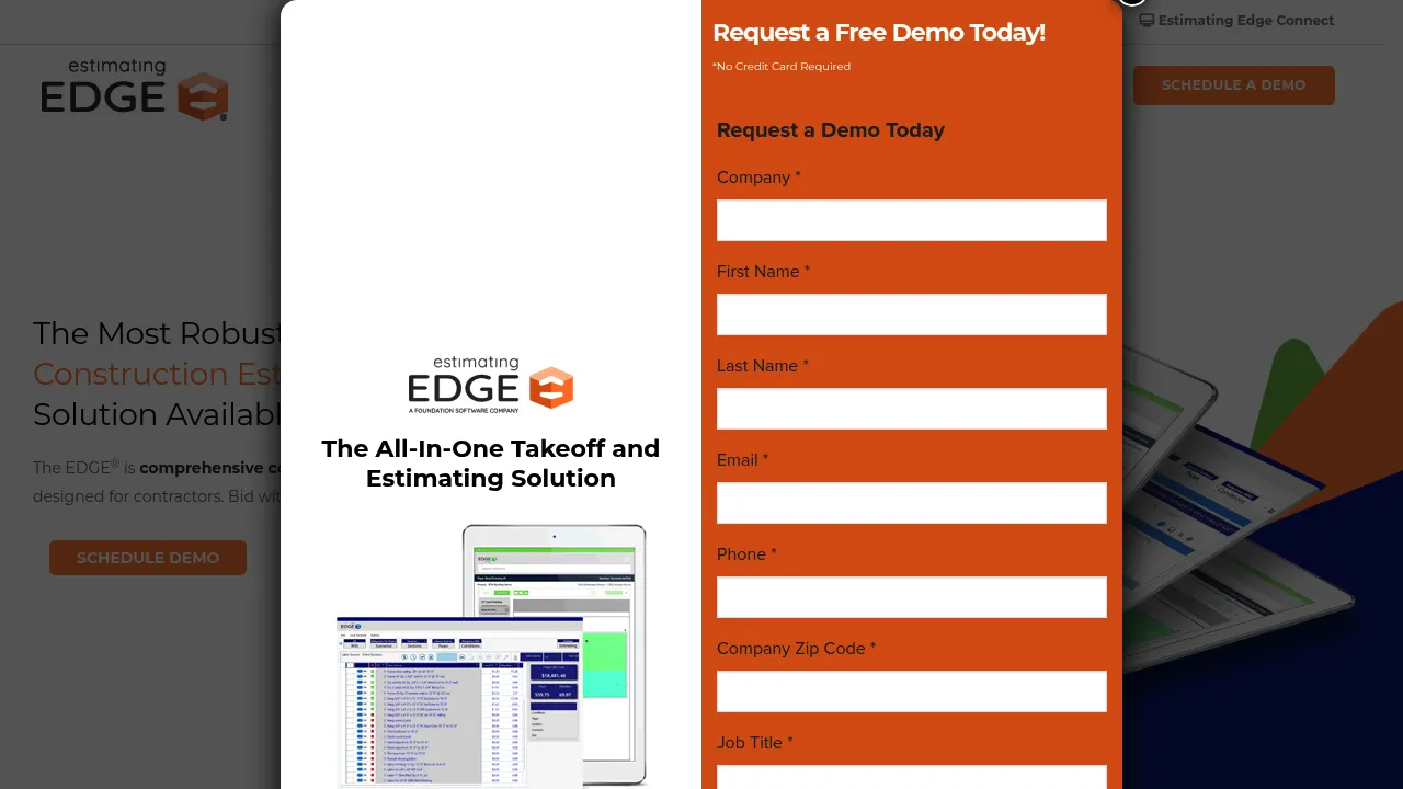 The Estimating Edge screenshot