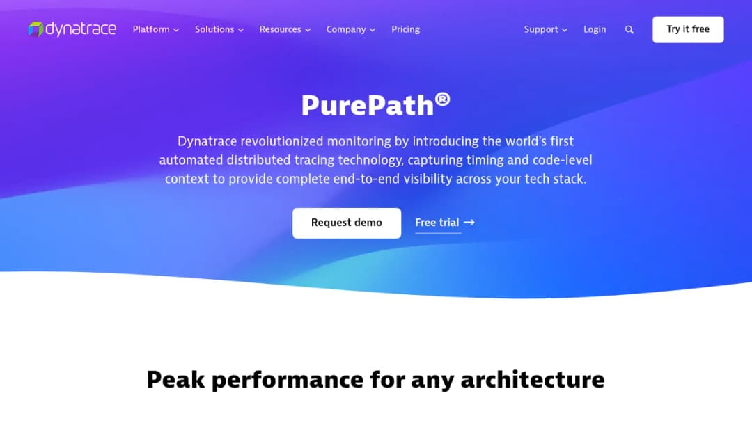 Dynatrace ExplorePurePath screenshot