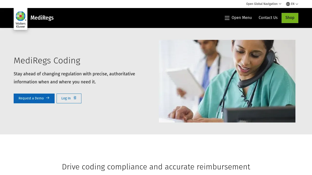 Wolters Kluwer MediRegs Coding screenshot