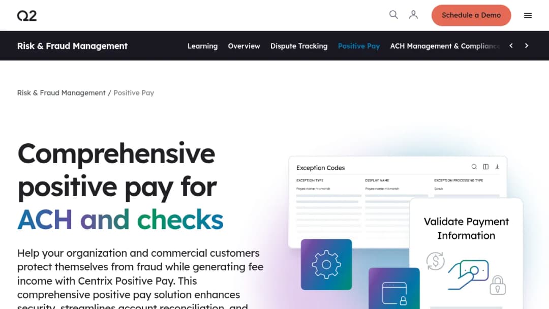 Q2 Positive Pay screenshot
