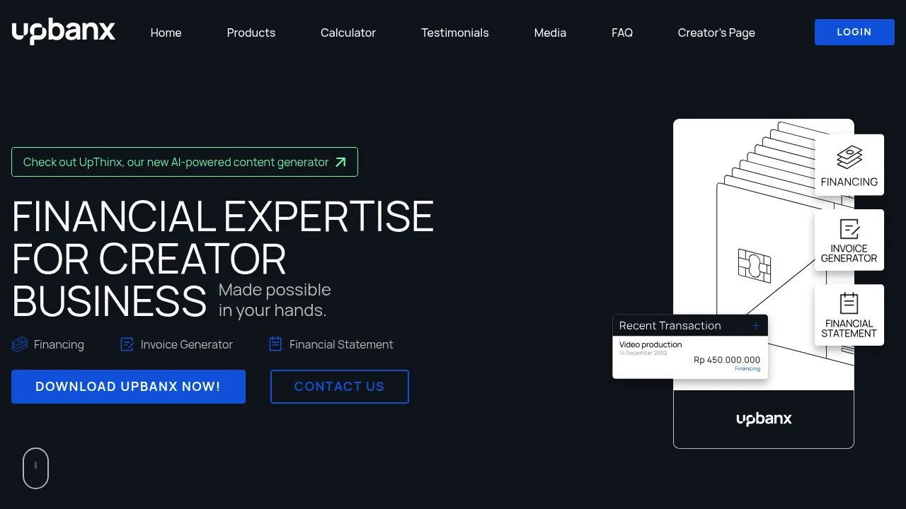 UpBanx screenshot