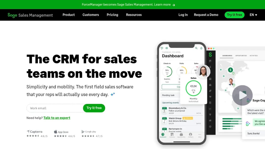Sage Sales Management screenshot