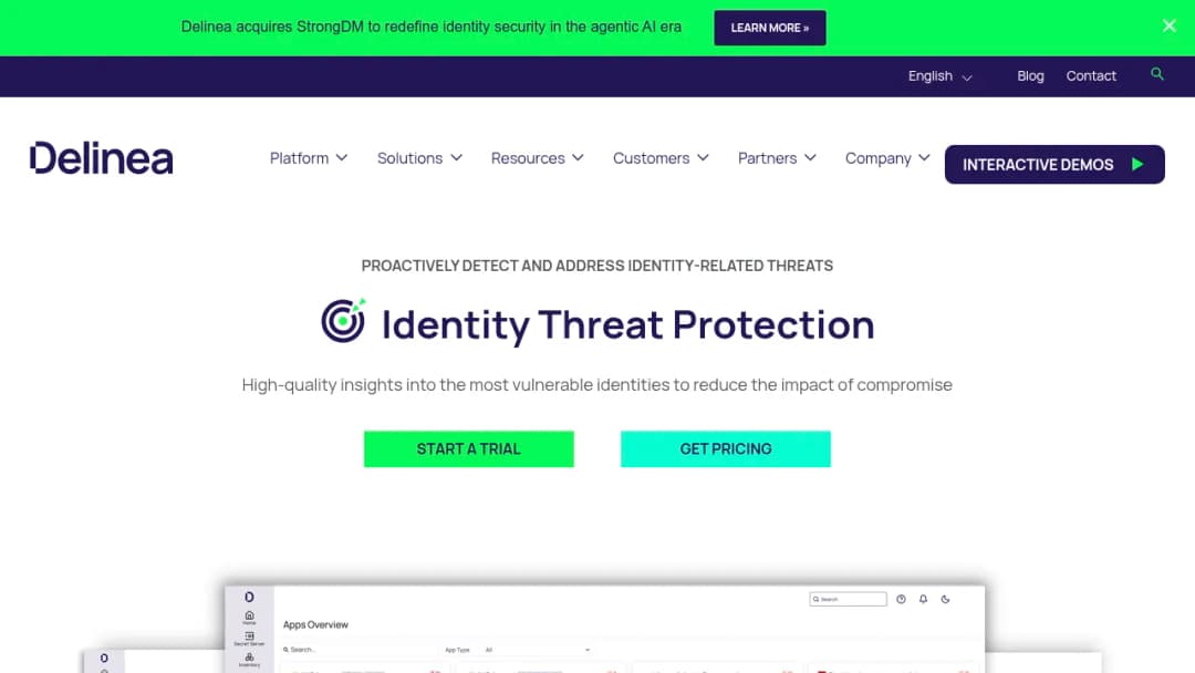 Delinea Identity Threat Protection screenshot