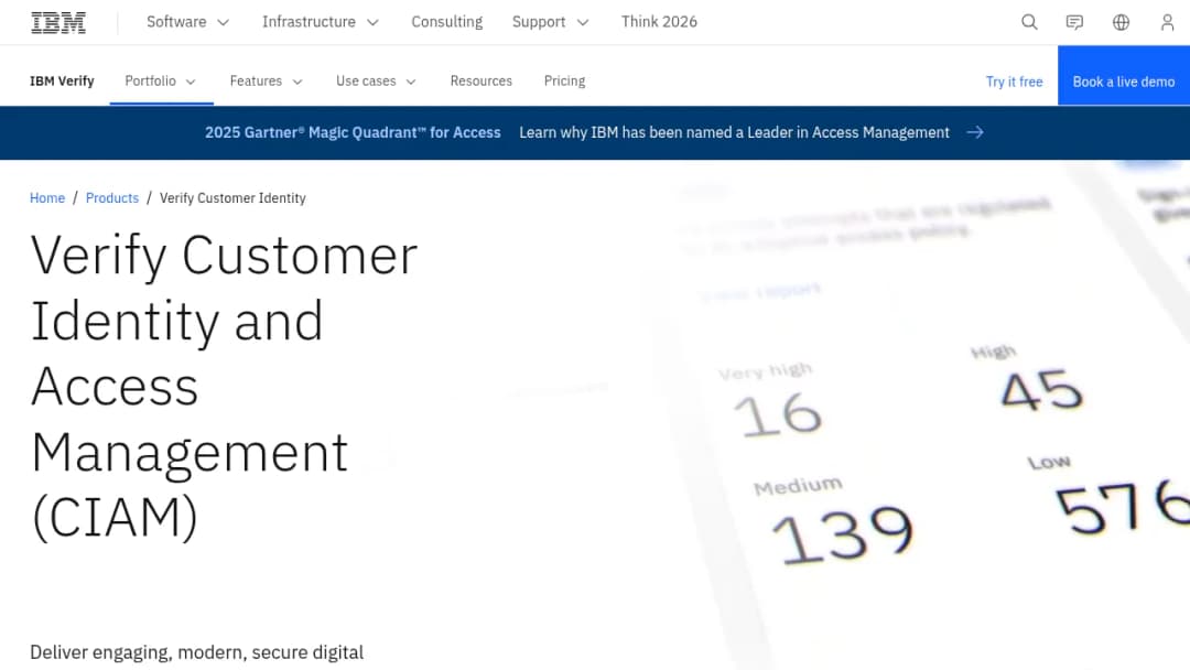 IBM Verify Customer Identity screenshot
