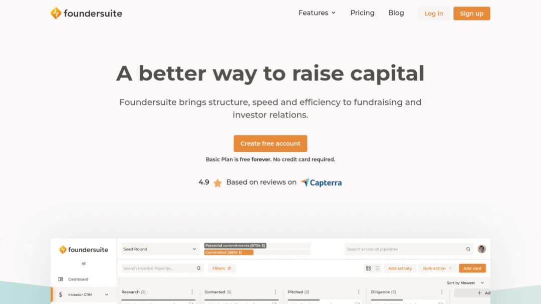 Foundersuite screenshot