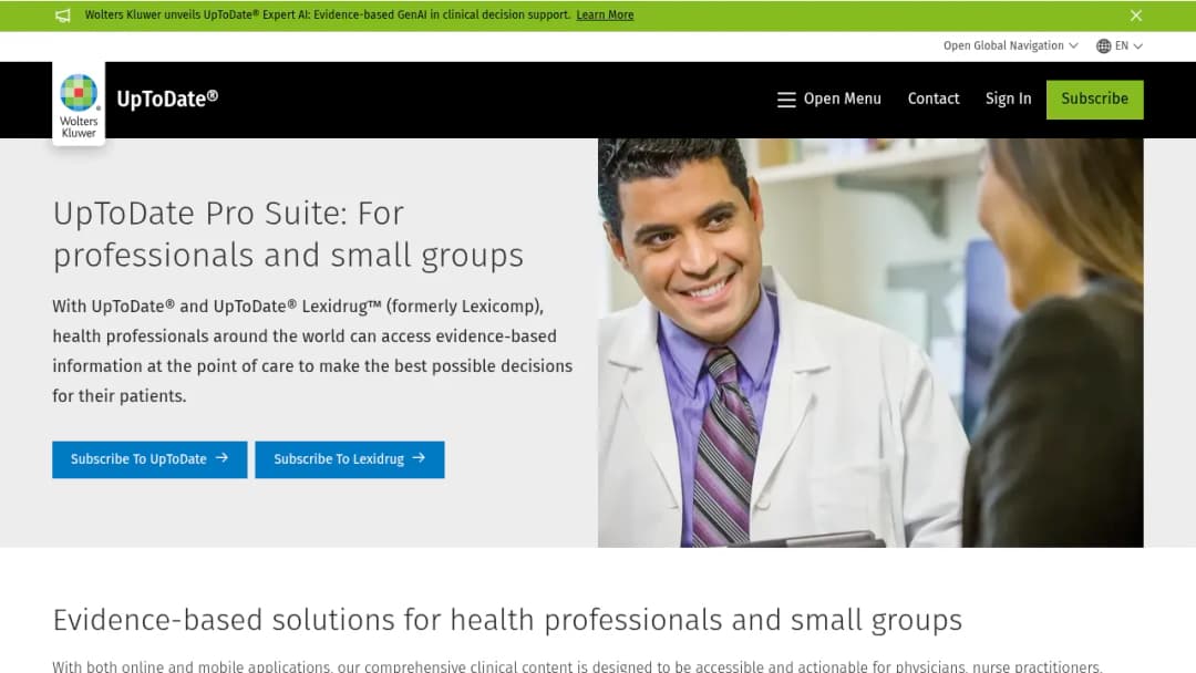 Wolters Kluwer UpToDate Pro™ screenshot